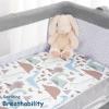 image:imageYoofoss Bassinet Sheets for Baby3Pack Fitted Bassinet Sheets Set Compatible with Halo Bassinest Swivel SleeperBaby DelightAngelblissSoft Breathable Bassinet Mattress Sheets BrownAnimalsDark Blue Dinosaurs