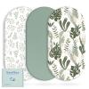 image:imageYoofoss Bassinet Sheets for Baby3Pack Fitted Bassinet Sheets Set Compatible with Halo Bassinest Swivel SleeperBaby DelightAngelblissSoft Breathable Bassinet Mattress Sheets BrownAnimalsGreenleaf