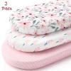 image:imageYoofoss Bassinet Sheets for Baby3Pack Fitted Bassinet Sheets Set Compatible with Halo Bassinest Swivel SleeperBaby DelightAngelblissSoft Breathable Bassinet Mattress Sheets BrownAnimalsPink Floral