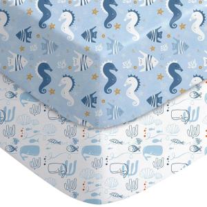 image:imageYoofoss Bassinet Sheets for Baby3Pack Fitted Bassinet Sheets Set Compatible with Halo Bassinest Swivel SleeperBaby DelightAngelblissSoft Breathable Bassinet Mattress Sheets BrownAnimalsUnderwater World