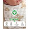 image:imageYoofoss Baby Swaddles for Newborns 100 Organic Cotton Adjustable Swaddle 03 Months 2 Zippers Newborn Swaddle Sack Breathable Soft DurableBrown Striped Bear