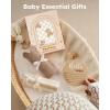 image:imageYoofoss Baby Swaddles for Newborns 100 Organic Cotton Adjustable Swaddle 03 Months 2 Zippers Newborn Swaddle Sack Breathable Soft DurableBrown Striped Bear