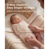 image:imageYoofoss Baby Swaddles for Newborns 100 Organic Cotton Adjustable Swaddle 03 Months 2 Zippers Newborn Swaddle Sack Breathable Soft DurableGradient Orange Floral