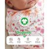 image:imageYoofoss Baby Swaddles for Newborns 100 Organic Cotton Adjustable Swaddle 03 Months 2 Zippers Newborn Swaddle Sack Breathable Soft DurablePurple  Pink Cherry Blossoms