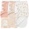 image:imageYoofoss Baby Swaddles for Newborns 100 Organic Cotton Adjustable Swaddle 03 Months 2 Zippers Newborn Swaddle Sack Breathable Soft DurableGradient Orange Floral
