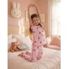 image:imageYoofoss Girls Pajamas Organic Cotton Loose Fit Kids Pjs 2 Piece Sleepwear Short Sleeves amp Long Pants Girls ClothesPink Strawberry