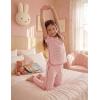 image:imageYoofoss Girls Pajamas Organic Cotton Loose Fit Kids Pjs 2 Piece Sleepwear Short Sleeves amp Long Pants Girls ClothesPink Stripes