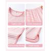 image:imageYoofoss Girls Pajamas Organic Cotton Loose Fit Kids Pjs 2 Piece Sleepwear Short Sleeves amp Long Pants Girls ClothesPink Stripes