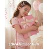 image:imageYoofoss Girls Pajamas Organic Cotton Loose Fit Kids Pjs 2 Piece Sleepwear Short Sleeves amp Long Pants Girls ClothesPink Stripes