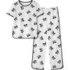 image:imageYoofoss Girls Pajamas Organic Cotton Loose Fit Kids Pjs 2 Piece Sleepwear Short Sleeves amp Long Pants Girls ClothesBlack Bow