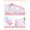 image:imageYoofoss Toddler Pajamas 100 Organic Cotton Girls Boys Pajamas for Kids 4 Piece Snug Fit Long amp Short Sleeves Pjs SetPink Star