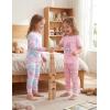 image:imageYoofoss Toddler Pajamas 100 Organic Cotton Girls Boys Pajamas for Kids 4 Piece Snug Fit Long amp Short Sleeves Pjs SetPink Star