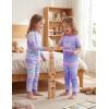 image:imageYoofoss Toddler Pajamas 100 Organic Cotton Girls Boys Pajamas for Kids 4 Piece Snug Fit Long amp Short Sleeves Pjs SetPurple Moon