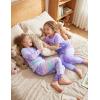 image:imageYoofoss Toddler Pajamas 100 Organic Cotton Girls Boys Pajamas for Kids 4 Piece Snug Fit Long amp Short Sleeves Pjs SetPurple Moon