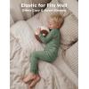 image:imageYoofoss Toddler Pajamas Rayon Made from Bamboo 4 Piece Long Sleeve Pajama Set Kids Pajamas Boys Girls Snug Fit Pjs SetGreen  Dark Green