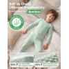 image:imageYoofoss Toddler Pajamas Rayon Made from Bamboo 4 Piece Long Sleeve Pajama Set Kids Pajamas Boys Girls Snug Fit Pjs SetGreen  Dark Green
