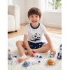 image:imageYoofoss Toddler Pajamas Organic Cotton Baby Girl Boy Pajamas Summer Short Sleeve Kids Clothes Snug Fit Pjs Set 2 PieceShortblue Rocket