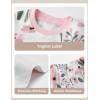 image:imageYoofoss Toddler Pajamas Organic Cotton Baby Girl Boy Pajamas Summer Short Sleeve Kids Clothes Snug Fit Pjs Set 2 PieceShortpink Flower