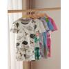image:imageYoofoss Toddler Pajamas Organic Cotton Baby Girl Boy Pajamas Summer Short Sleeve Kids Clothes Snug Fit Pjs Set 2 PieceShortpink Unicorn