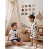 image:imageYoofoss Toddler Pajamas Organic Cotton Baby Girl Boy Pajamas Summer Short Sleeve Kids Clothes Snug Fit Pjs Set 2 PieceShortwhitegreen Planet