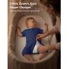 image:imageYoofoss Baby Boy and Girl Romper Rayon Made from Bamboo Short Sleeve Newborn Summer Clothes 2Way ZipperSoft BreathbaleBlue  Grey  Dark Blue