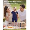 image:imageYoofoss Baby Boy and Girl Romper Rayon Made from Bamboo Short Sleeve Newborn Summer Clothes 2Way ZipperSoft BreathbaleBlue  Grey  Dark Blue