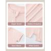 image:imageYoofoss Baby Boy and Girl Romper Rayon Made from Bamboo Short Sleeve Newborn Summer Clothes 2Way ZipperSoft BreathbaleGradient Pink