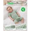 image:imageYoofoss Baby Boy and Girl Romper Rayon Made from Bamboo Short Sleeve Newborn Summer Clothes 2Way ZipperSoft BreathbaleGreen  Grey  Blue