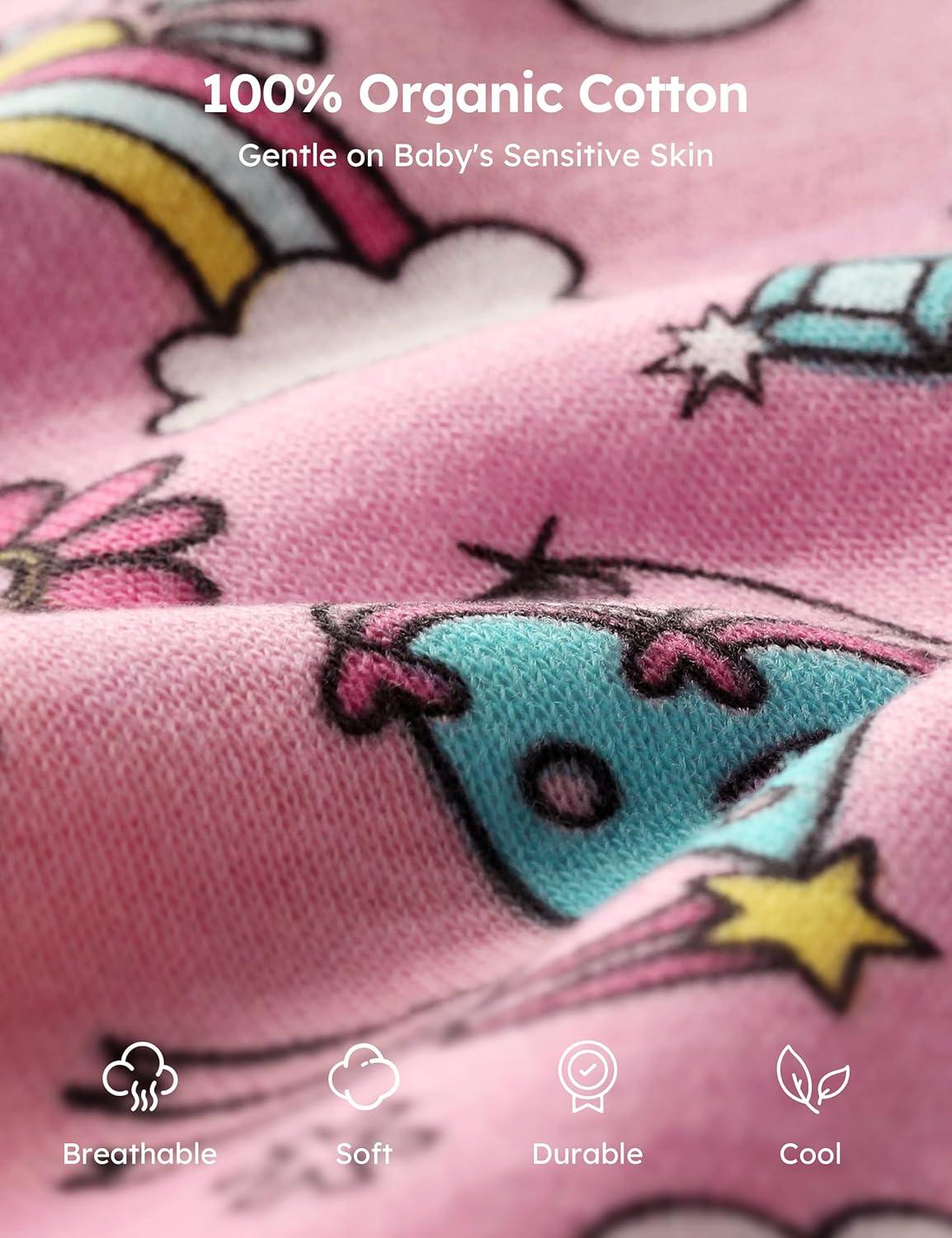 image:imageYoofoss Girls Underwear 100 Organic Cotton Soft Toddler Kids Underwear Tagfree Comfort Girls Panties 6Pack Size 2T10YPink Castle