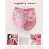 image:imageYoofoss Girls Underwear 100 Organic Cotton Soft Toddler Kids Underwear Tagfree Comfort Girls Panties 6Pack Size 2T10YPink Castle