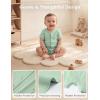 image:imageYoofoss Baby Boy Romper 018 Months 100 Organic Cotton Newborn Summer Clothes Short Sleeve Baby Outfit Soft BreathbaleGreen Leaf