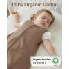 image:imageYoofoss Baby Sleep Sack 2436 Months Wearable Blanket for Babies 100 Organic Cotton 2Way Zipper TOG 05 Toddler Sleeping Sack 3 Pack Sleep Sacks05 Togbrown Striped  Teddy Bear