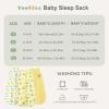 image:imageYoofoss Baby Sleep Sack 2436 Months Wearable Blanket for Babies 100 Organic Cotton 2Way Zipper TOG 05 Toddler Sleeping Sack 3 Pack Sleep Sacks05 Togyellow Bananas and Whales
