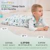 image:imageYoofoss Baby Sleep Sack 2436 Months Wearable Blanket for Babies 100 Organic Cotton 2Way Zipper TOG 05 Toddler Sleeping Sack 3 Pack Sleep Sacks15 Togblue Green Zebra