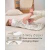 image:imageYoofoss Baby Sleep Sack 2436 Months Wearable Blanket for Babies 100 Organic Cotton 2Way Zipper TOG 05 Toddler Sleeping Sack 3 Pack Sleep Sacks15 Toggrey Coffee Leaves