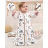 image:imageYoofoss Baby Sleep Sack 2436 Months Wearable Blanket for Babies 100 Organic Cotton 2Way Zipper TOG 05 Toddler Sleeping Sack 3 Pack Sleep Sacks15 Toggray Brown Animals