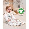 image:imageYoofoss Baby Sleep Sack 2436 Months Wearable Blanket for Babies 100 Organic Cotton 2Way Zipper TOG 05 Toddler Sleeping Sack 3 Pack Sleep Sacks15 Toggray Brown Animals