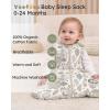 image:imageYoofoss Baby Sleep Sack 2436 Months Wearable Blanket for Babies 100 Organic Cotton 2Way Zipper TOG 05 Toddler Sleeping Sack 3 Pack Sleep Sacks15 Toggrey Coffee Leaves