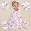 image:imageYoofoss Baby Sleep Sack 2436 Months Wearable Blanket for Babies 100 Organic Cotton 2Way Zipper TOG 05 Toddler Sleeping Sack 3 Pack Sleep Sacks15 Togpurple Butterfly