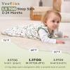 image:imageYoofoss Baby Sleep Sack 2436 Months Wearable Blanket for Babies 100 Organic Cotton 2Way Zipper TOG 05 Toddler Sleeping Sack 3 Pack Sleep Sacks15 Togyellow Flowers and Green Leaves