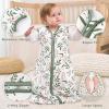 image:imageYoofoss Baby Sleep Sack 2436 Months Wearable Blanket for Babies 100 Organic Cotton 2Way Zipper TOG 05 Toddler Sleeping Sack 3 Pack Sleep Sacks15 Togyellow Flowers and Green Leaves