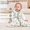 image:imageYoofoss Baby Sleep Sack 2436 Months Wearable Blanket for Babies 100 Organic Cotton 2Way Zipper TOG 05 Toddler Sleeping Sack 3 Pack Sleep Sacks15 Togyellow Flowers and Green Leaves
