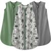 image:imageYoofoss Baby Sleep Sack 2436 Months Wearable Blanket for Babies 100 Organic Cotton 2Way Zipper TOG 05 Toddler Sleeping Sack 3 Pack Sleep SacksGreenfoxgray