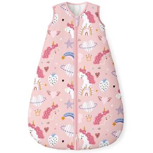 image:imageYoofoss Baby Sleep Sack 2436 Months Wearable Blanket for Babies 100 Organic Cotton 2Way Zipper TOG 05 Toddler Sleeping Sack 3 Pack Sleep Sacks15 Togpink Unicorn