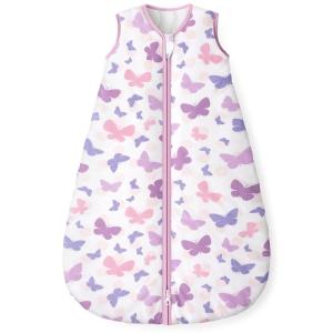 image:imageYoofoss Baby Sleep Sack 2436 Months Wearable Blanket for Babies 100 Organic Cotton 2Way Zipper TOG 05 Toddler Sleeping Sack 3 Pack Sleep Sacks15 Togpurple Butterfly
