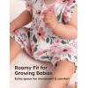 image:imageYoofoss Baby Girl Romper 100 Organic Cotton Newborn Summer Clothes Short Sleeve Baby Outfit Soft and BreathbalePink Flowers