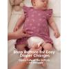 image:imageYoofoss Baby Girl Romper 100 Organic Cotton Newborn Summer Clothes Short Sleeve Baby Outfit Soft and BreathbalePurple Pink Cherry Blossoms