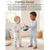image:imageYoofoss Toddler pajamas 100 Organic Cotton Baby Sleeper for Boys girls 2way Zipper Footless Romper 3 Pack Baby PjsBlue  White Sailboat