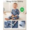 image:imageYoofoss Toddler pajamas 100 Organic Cotton Baby Sleeper for Boys girls 2way Zipper Footless Romper 3 Pack Baby PjsBlue  White Sailboat