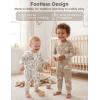 image:imageYoofoss Toddler pajamas 100 Organic Cotton Baby Sleeper for Boys girls 2way Zipper Footless Romper 3 Pack Baby PjsBrown  White Animal